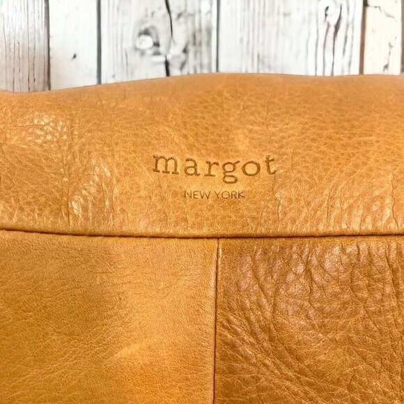 Margot Adelle Convertible Hobo Bag Light Brown Soft Genuine Leather 14"W x 12"H - Picture 3 of 12